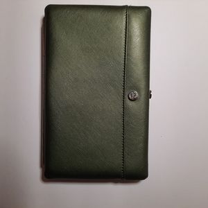 ABAS Full Frame Clutch Wallet Light Green